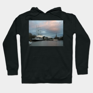 Boat at Bristol Harbour side Hoodie